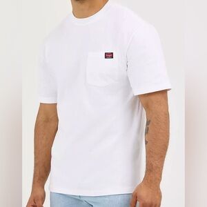 Wrangler Men's Workwear White Pocket T-Shirt 3 Pack Lot of 3 Size M Medium NWOT